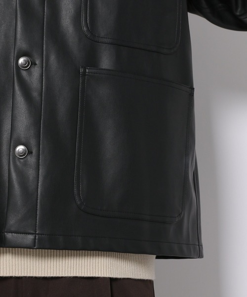 LAKOLE（ラコレ）の「フェイクレザーカバーオール / 228847（カバーオール・メンズ・ブラック・MEDIUM/LARGE）」の5枚目の写真