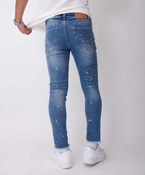 #Re:room(リルーム)の「ヴィンテージスプリンクルペイントハイパーストレッチスキニーデニム(デニムパンツ・メンズ・ブルー/ダークブルー・SMALL/MEDIUM/LARGE)」の19枚目の写真
