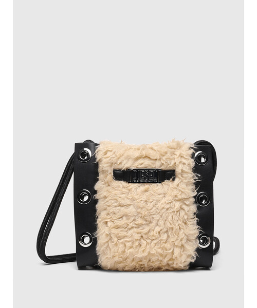 DIESEL(ディーゼル)の「レディース フェイクファー ショルダーバッグ(ショルダーバッグ・レディース・ベージュ/ブラック・UNI)」の16枚目の写真