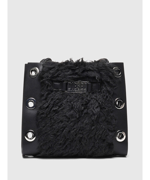 DIESEL(ディーゼル)の「レディース フェイクファー ショルダーバッグ(ショルダーバッグ・レディース・ベージュ/ブラック・UNI)」の20枚目の写真