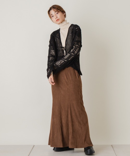 Kastane（カスタネ）の「レース編み長袖カーディガン（カーディガン/ボレロ・レディース・アイボリー/ブラック・FREE）」の14枚目の写真