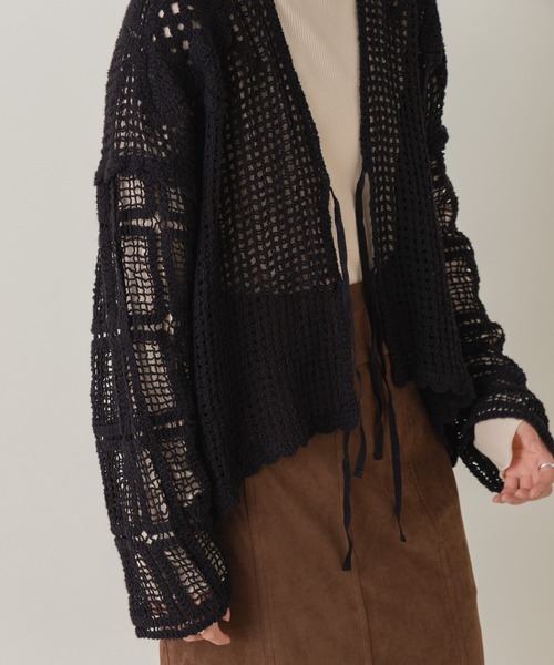 Kastane（カスタネ）の「レース編み長袖カーディガン（カーディガン/ボレロ・レディース・アイボリー/ブラック・FREE）」の20枚目の写真