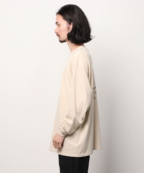 MANASTASH（マナスタッシュ）の「MANASTASH/マナスタッシュ　LEAF SMILE LS TEE リーフスマイルロングスリーブティー 7113109（Tシャツ/カットソー・メンズ・ブラック/サンドベージュ/ホワイト・MEDIUM/LARGE/X-LARGE）」の5枚目の写真