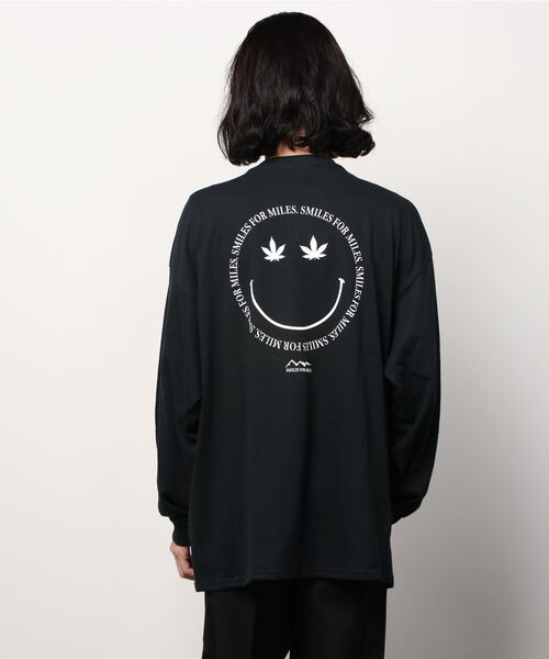 MANASTASH（マナスタッシュ）の「MANASTASH/マナスタッシュ　LEAF SMILE LS TEE リーフスマイルロングスリーブティー 7113109（Tシャツ/カットソー・メンズ・ブラック/サンドベージュ/ホワイト・MEDIUM/LARGE/X-LARGE）」の7枚目の写真