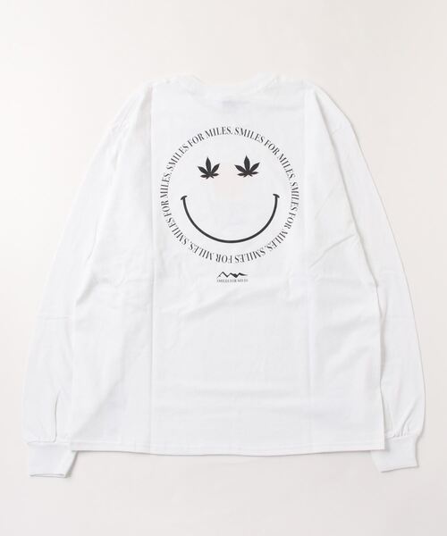 MANASTASH（マナスタッシュ）の「MANASTASH/マナスタッシュ　LEAF SMILE LS TEE リーフスマイルロングスリーブティー 7113109（Tシャツ/カットソー・メンズ・ブラック/サンドベージュ/ホワイト・MEDIUM/LARGE/X-LARGE）」の4枚目の写真
