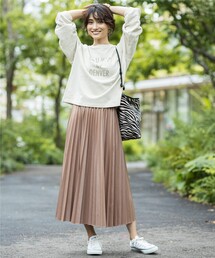 THE SHOP TK  | レザーライクプリーツスカート(スカート)