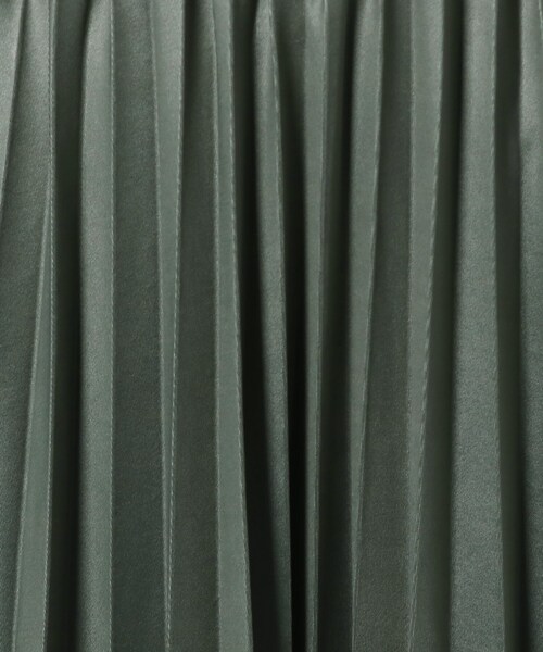 THE SHOP TK （ザ ショップ ティーケー ）の「◆レザーライクプリーツスカート（スカート・レディース・ダークグリーン/ブラウン系/アイボリー・12/13）」の10枚目の写真