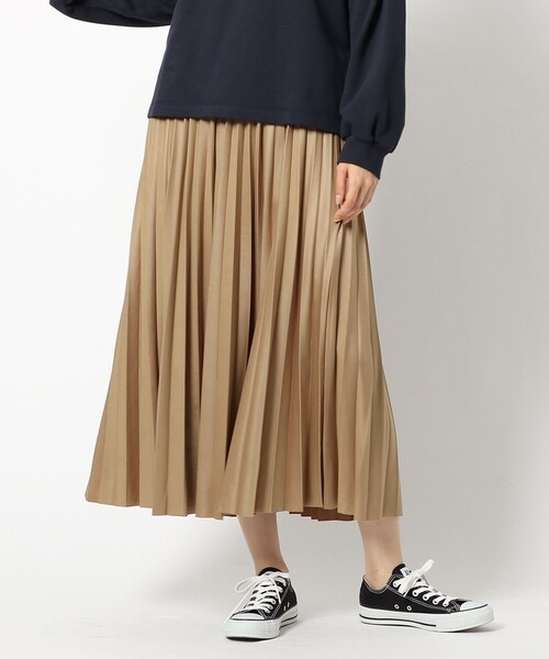 THE SHOP TK （ザ ショップ ティーケー ）の「◆レザーライクプリーツスカート（スカート・レディース・ダークグリーン/ブラウン系/アイボリー・12/13）」の13枚目の写真