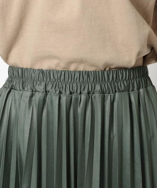 THE SHOP TK （ザ ショップ ティーケー ）の「◆レザーライクプリーツスカート（スカート・レディース・ダークグリーン/ブラウン系/アイボリー・12/13）」の17枚目の写真