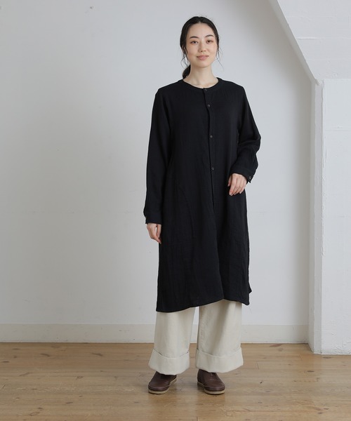 プランテーション Plantation シャツワンピース Plantation（プランテーション）の「ダブルカルゼ/ワンピース