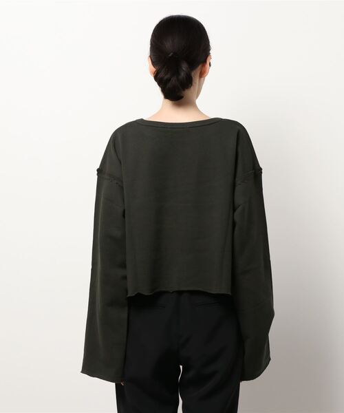 RETRO GIRL（レトロガール）の「カラーショートトレーナー（スウェット・レディース・チャコールグレー/グリーン/ダークオレンジ/オフホワイト・FREE）」の6枚目の写真