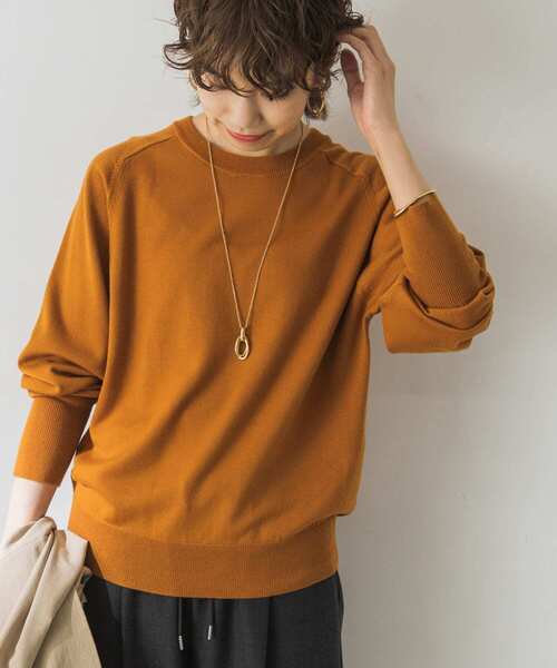 URBAN RESEARCH(アーバンリサーチ)の「イタリアンウール クルーネックニット(ニット/セーター・レディース・グリーン系その他/オフホワイト/オレンジ系その他・FREE)」の3枚目の写真