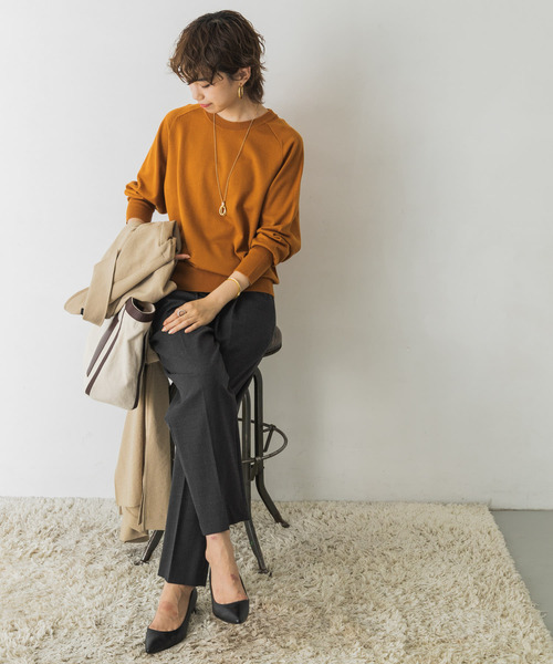 URBAN RESEARCH(アーバンリサーチ)の「イタリアンウール クルーネックニット(ニット/セーター・レディース・グリーン系その他/オフホワイト/オレンジ系その他・FREE)」の11枚目の写真