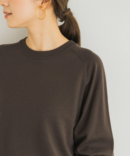 URBAN RESEARCH(アーバンリサーチ)の「イタリアンウール クルーネックニット(ニット/セーター・レディース・グリーン系その他/オフホワイト/オレンジ系その他・FREE)」の12枚目の写真