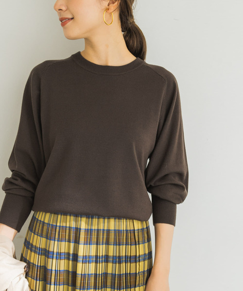 URBAN RESEARCH(アーバンリサーチ)の「イタリアンウール クルーネックニット(ニット/セーター・レディース・グリーン系その他/オフホワイト/オレンジ系その他・FREE)」の14枚目の写真