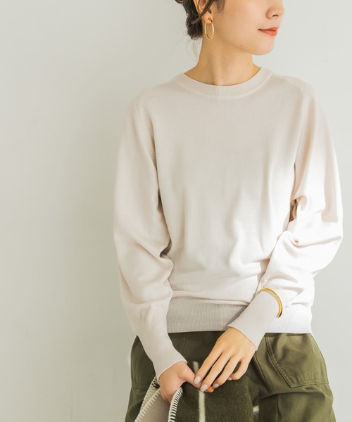 URBAN RESEARCH(アーバンリサーチ)の「イタリアンウール クルーネックニット(ニット/セーター・レディース・グリーン系その他/オフホワイト/オレンジ系その他・FREE)」の20枚目の写真