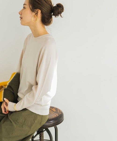 URBAN RESEARCH(アーバンリサーチ)の「イタリアンウール クルーネックニット(ニット/セーター・レディース・グリーン系その他/オフホワイト/オレンジ系その他・FREE)」の21枚目の写真