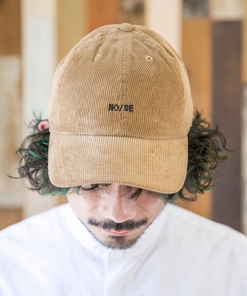 無(ム)の「NOISEコーデュロイCAP(キャップ・レディース・ブラック/ベージュ/ピンク/ブルー/アイボリー・FREE)」の3枚目の写真