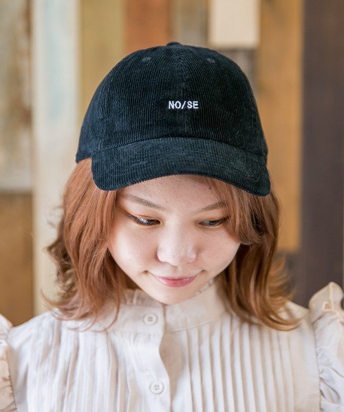 無(ム)の「NOISEコーデュロイCAP(キャップ・レディース・ブラック/ベージュ/ピンク/ブルー/アイボリー・FREE)」の10枚目の写真