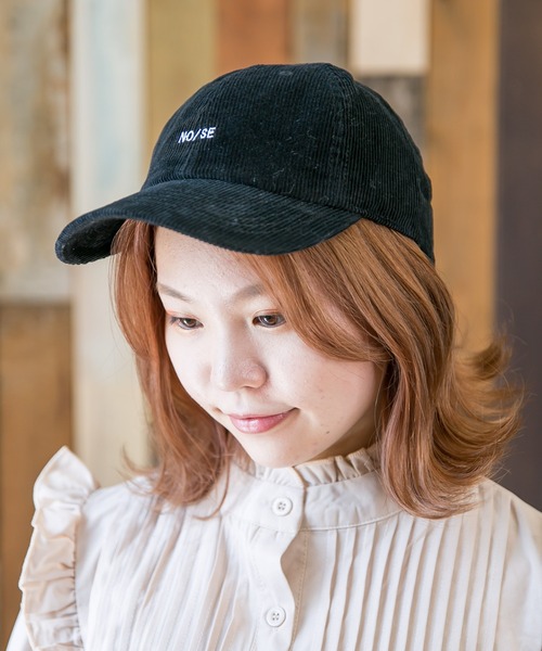 無(ム)の「NOISEコーデュロイCAP(キャップ・レディース・ブラック/ベージュ/ピンク/ブルー/アイボリー・FREE)」の11枚目の写真