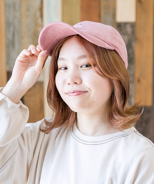 無(ム)の「NOISEコーデュロイCAP(キャップ・レディース・ブラック/ベージュ/ピンク/ブルー/アイボリー・FREE)」の15枚目の写真