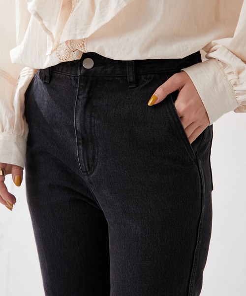 DISCOAT(ディスコート)の「USコットンデニムスリットパンツ(デニムパンツ・レディース・ブラック/ブルー/ピンク・SMALL/MEDIUM/LARGE)」の4枚目の写真