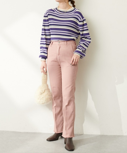 DISCOAT(ディスコート)の「USコットンデニムスリットパンツ(デニムパンツ・レディース・ブラック/ブルー/ピンク・SMALL/MEDIUM/LARGE)」の10枚目の写真