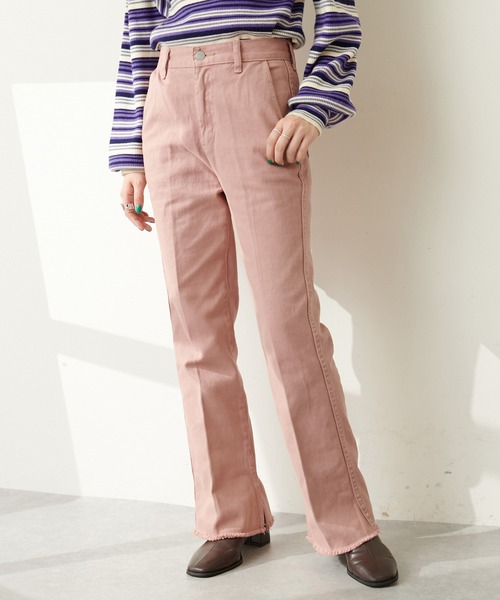 DISCOAT(ディスコート)の「USコットンデニムスリットパンツ(デニムパンツ・レディース・ブラック/ブルー/ピンク・SMALL/MEDIUM/LARGE)」の15枚目の写真