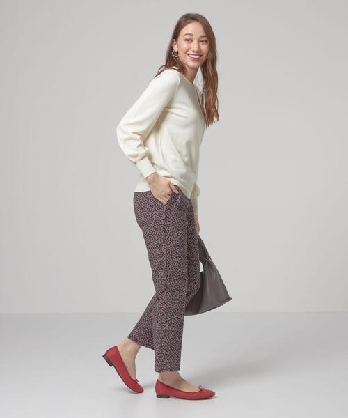 closet story（クローゼットストーリー）の「＜closet story＞コバナ ジャカード テーパード パンツ -ウォッシャブル-（スラックス・レディース・ブラック/ネイビー・FREE）」の8枚目の写真