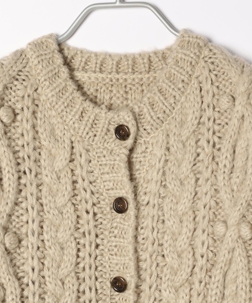 JOSEPH ヴィンテージ ニット3D刺繍 カーディガン ウール ポップコーン ヴィンテージ ハンドニット3D刺繍カーディガン ウール イタリア製