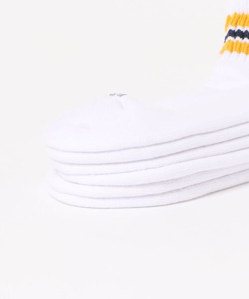 FRUIT OF THE LOOM（フルーツオブザルーム）の「クォーター丈３ラインソックス / マルチボーダー / シンプル（ソックス/靴下・メンズ・マルチ・23cm～25cm/25cm～27cm）」の2枚目の写真