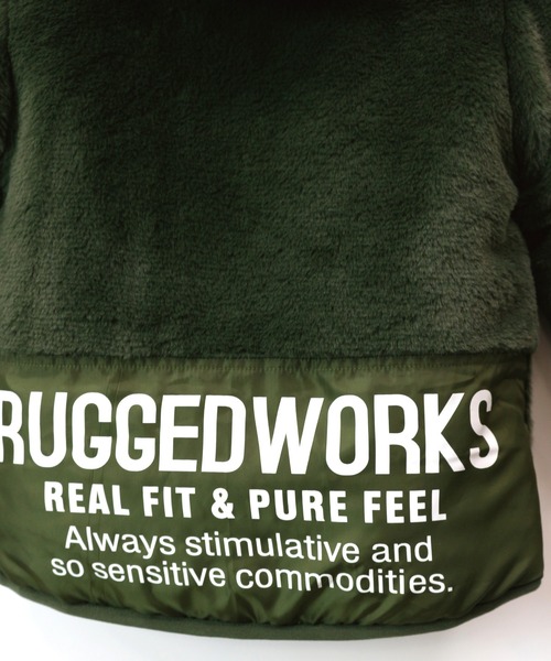 RUGGEDWORKS（ラゲッドワークス）の「ファー切替え中綿ジャケット（ダウンジャケット/コート・キッズ・ブラウン/カーキ・130/100/110/120/150/90/140）」の11枚目の写真