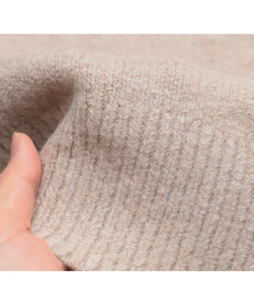 reca（レカ）の「ディープVネックニットプルオーバー（ニット/セーター・レディース・ベージュ/オートミール/チャコール・M）」の12枚目の写真