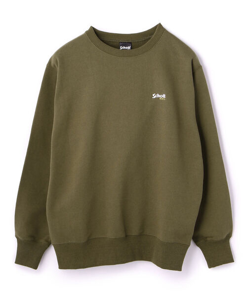 schott(ショット)の「Schott/ショット/EMB. CREW SWEAT LOGO/刺繍 クルースウェット(スウェット・メンズ・ホワイト/ベージュ/オリーブ/ブラック/パープル・LARGE/X-LARGE/MEDIUM/XX-LARGE)」の4枚目の写真