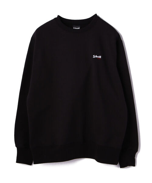 schott(ショット)の「Schott/ショット/EMB. CREW SWEAT LOGO/刺繍 クルースウェット(スウェット・メンズ・ホワイト/ベージュ/オリーブ/ブラック/パープル・LARGE/X-LARGE/MEDIUM/XX-LARGE)」の2枚目の写真