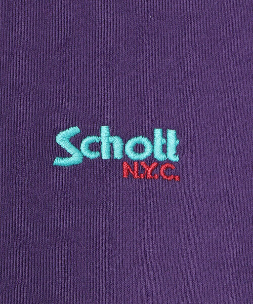 schott(ショット)の「Schott/ショット/EMB. CREW SWEAT LOGO/刺繍 クルースウェット(スウェット・メンズ・ホワイト/ベージュ/オリーブ/ブラック/パープル・LARGE/X-LARGE/MEDIUM/XX-LARGE)」の9枚目の写真