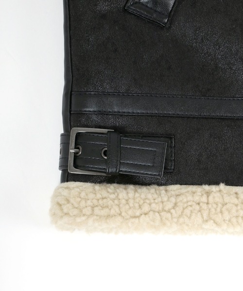 Alpha Industries（アルファインダストリーズ）の「ALPHA/アルファ B-3 FAKEMOUTON JACKET フェイクムートンボマージャケット（ムートンコート・メンズ・ブラック/ベージュ/ブラウン・M/L/XL）」の5枚目の写真