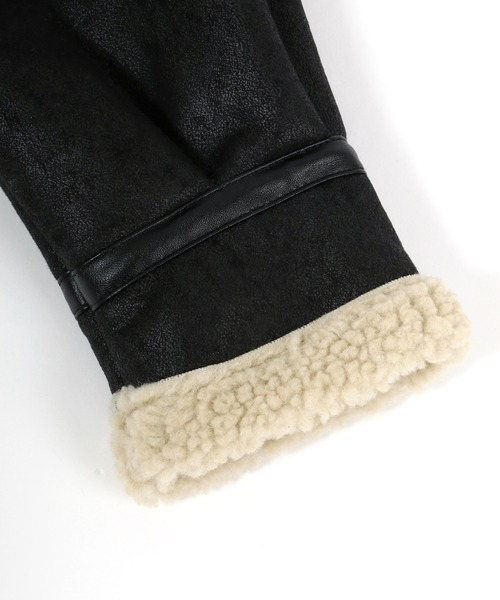 Alpha Industries（アルファインダストリーズ）の「ALPHA/アルファ B-3 FAKEMOUTON JACKET フェイクムートンボマージャケット（ムートンコート・メンズ・ブラック/ベージュ/ブラウン・M/L/XL）」の7枚目の写真