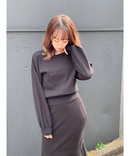 dazzlin（ダズリン）の「バックオープンリボンニット（ニット/セーター・レディース・ブラック/ベージュ/モカ・FREE）」の6枚目の写真