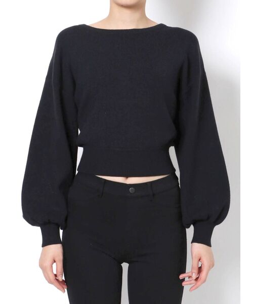 dazzlin（ダズリン）の「バックオープンリボンニット（ニット/セーター・レディース・ブラック/ベージュ/モカ・FREE）」の9枚目の写真