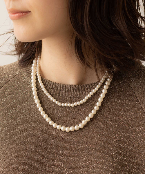 abahouse mavie（アバハウスマヴィ）の「3WAY2連パールネックレス（ブローチ/コサージュ・レディース・ゴールド・フリー）」の10枚目の写真