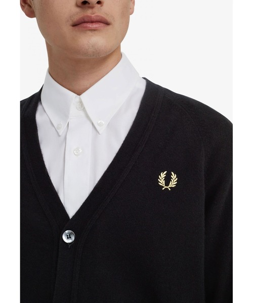 FRED PERRY（フレッドペリー）の「Reissues Lambswool Cardigan（カーディガン/ボレロ・メンズ・ブラック・M/S/L/XS）」の4枚目の写真