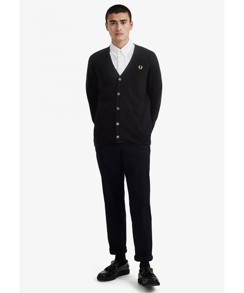 FRED PERRY（フレッドペリー）の「Reissues Lambswool Cardigan（カーディガン/ボレロ・メンズ・ブラック・M/S/L/XS）」の5枚目の写真