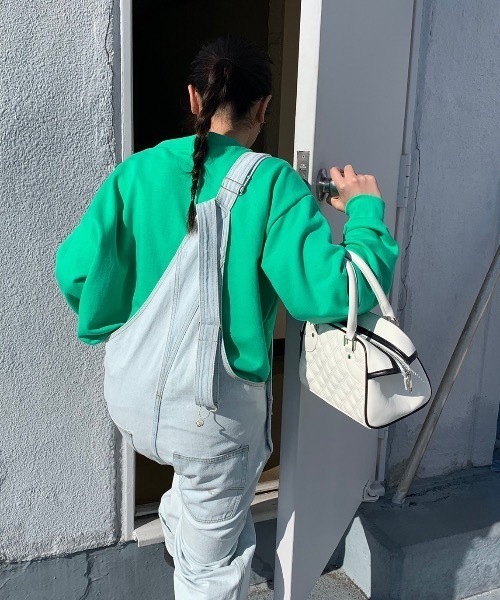 SHAGGIE（シャギー）の「アジャスター付きデニムオーバーオール（サロペット/オーバーオール・レディース・ホワイト/ライトブルー・FREE）」の18枚目の写真