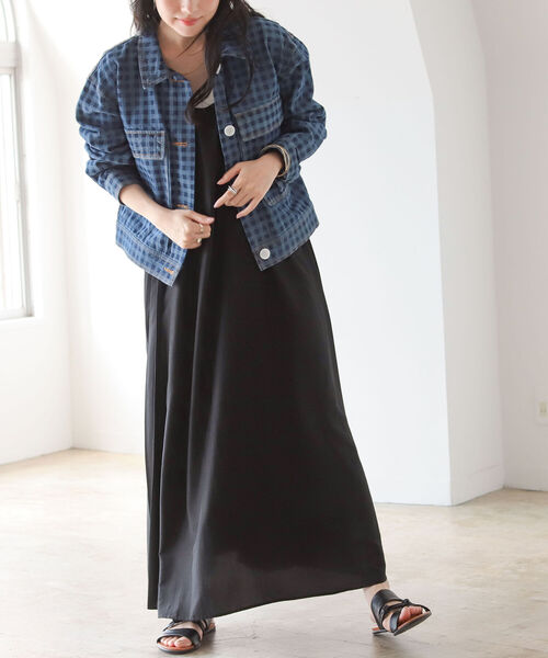 BeAMS DOT(ビームスドット)の「【WEB限定】BeAMS DOT / ビッグポケット Gジャン(ブルゾン・レディース・インディゴブルー/ホワイト系その他5/その他・FREE)」の9枚目の写真