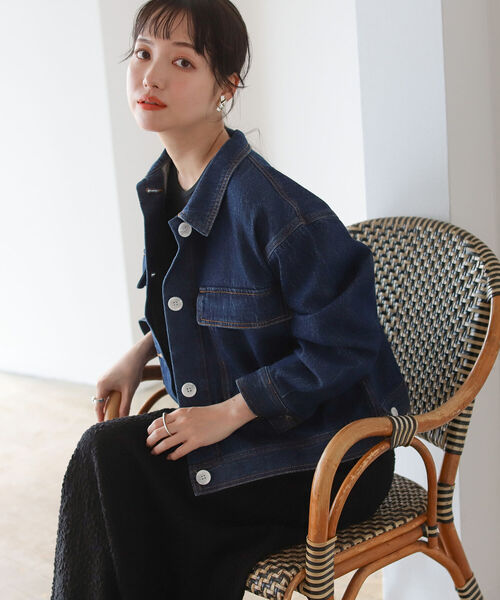 BeAMS DOT(ビームスドット)の「【WEB限定】BeAMS DOT / ビッグポケット Gジャン(ブルゾン・レディース・インディゴブルー/ホワイト系その他5/その他・FREE)」の19枚目の写真