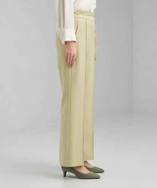 green label relaxing(グリーンレーベルリラクシング)の「P ブッチャー ドロスト フレア パンツ -ウォッシャブル・ストレッチ・防シワ- ◇No05◇(その他パンツ・レディース・ブラック/オフホワイト/ライム・40/38/36)」の9枚目の写真