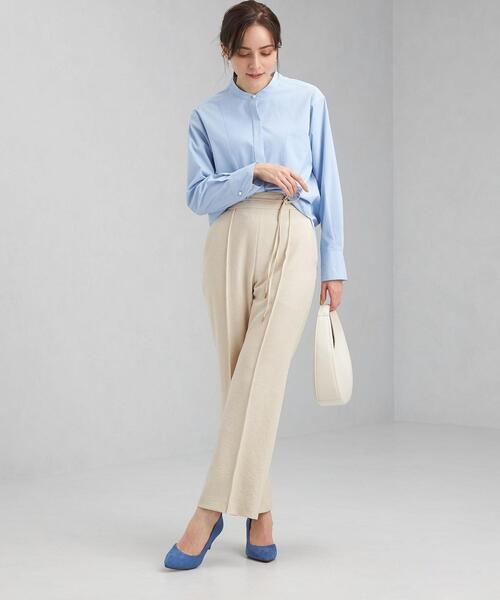 green label relaxing(グリーンレーベルリラクシング)の「P ブッチャー ドロスト フレア パンツ -ウォッシャブル・ストレッチ・防シワ- ◇No05◇(その他パンツ・レディース・ブラック/オフホワイト/ライム・40/38/36)」の22枚目の写真