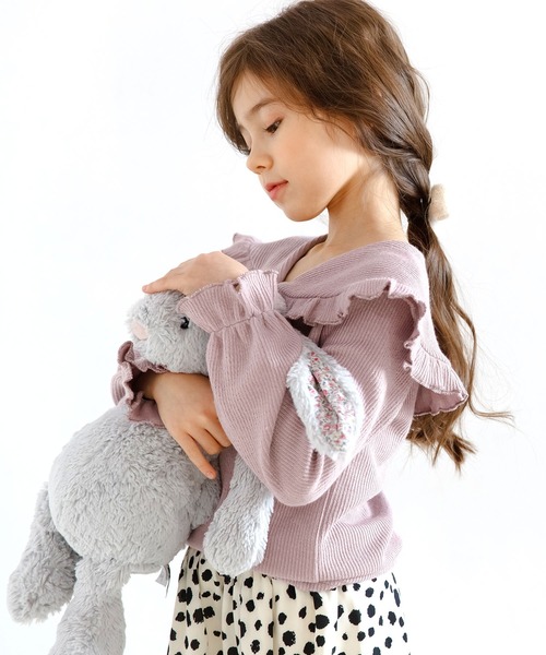 Bee des Bee（ビーデスビー）の「リブトップス（ニット/セーター・キッズ・ブラック/ラベンダー/ブルーグレー/ベージュ/ライトグレー・110cm/100cm/120cm/130cm/140cm/150cm）」の6枚目の写真