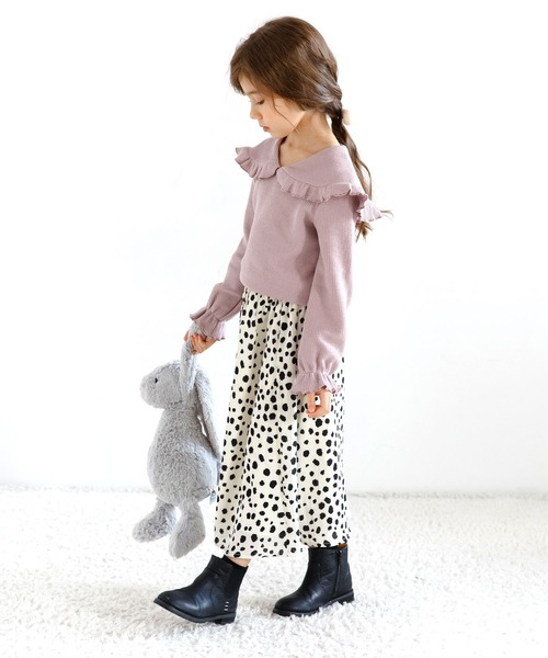 Bee des Bee（ビーデスビー）の「リブトップス（ニット/セーター・キッズ・ブラック/ラベンダー/ブルーグレー/ベージュ/ライトグレー・110cm/100cm/120cm/130cm/140cm/150cm）」の10枚目の写真